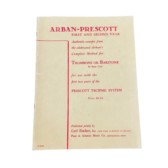 Arban-Prescott First and Second Year - Trombone or Baritone B.C. - Picture 1 of 3